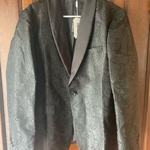 Black Paisley Suit Coat